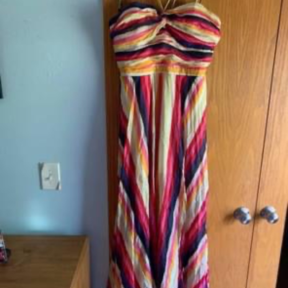 Multi Colored Stripe Maxi Dress
